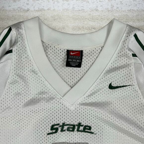 Vintage Michigan State Football Jersey 9 Nike White Polyester Y2K - Picture 5 of 5